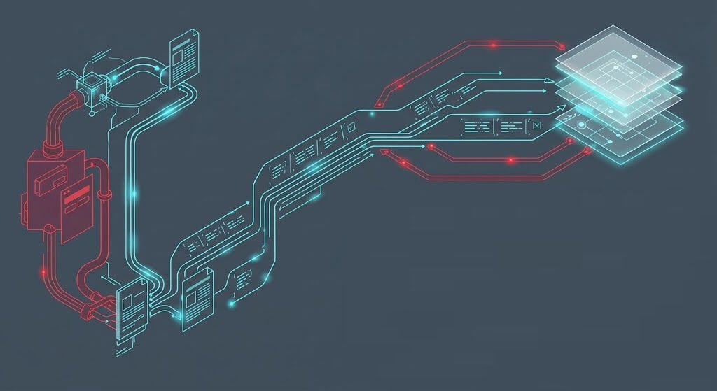 Technical systems architecture displaying how AI agents navigate and resolve blocking modal elements via structured accessibility trees.