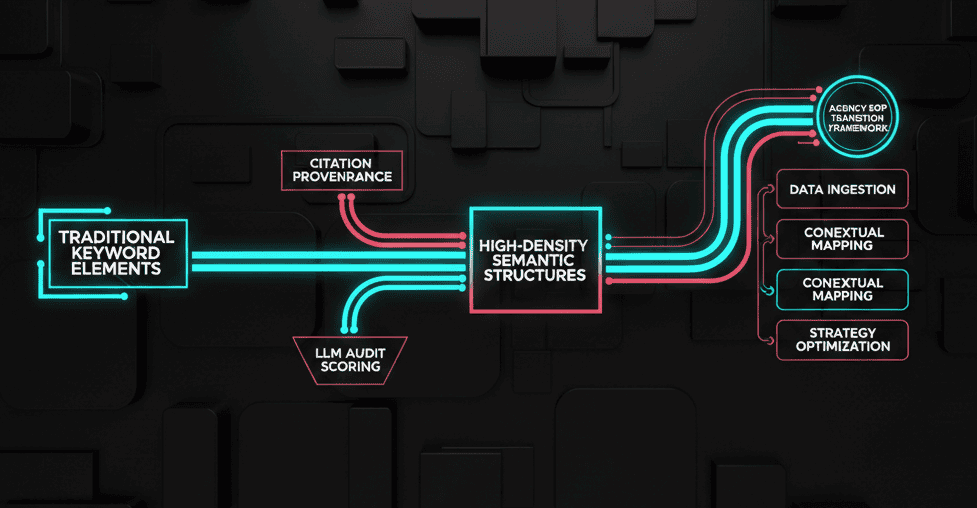 Agency AEO SOP framework detailing the transition from keyword-targeted SEO to multi-model LLM visibility