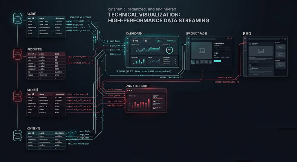 Conceptual schema mapping proprietary data feeds directly into structured web interfaces to meet RAG retrieval standards.
