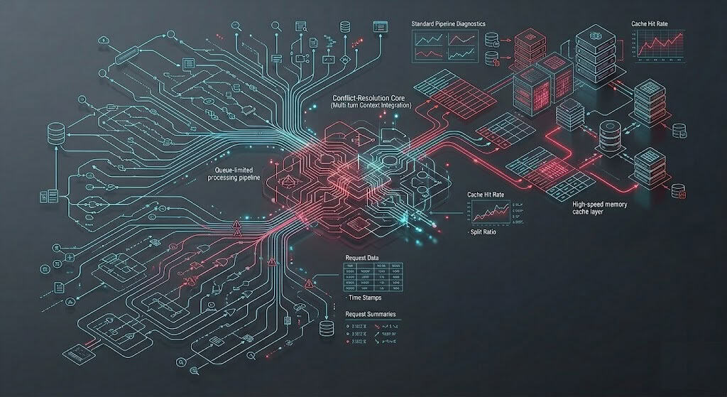 Structural diagram showing high-speed server routing for Google-Agent and real-time AI crawlers.