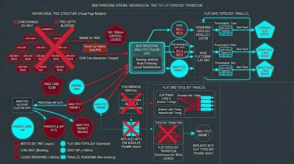 WordPress DOM depth optimization mapping layout